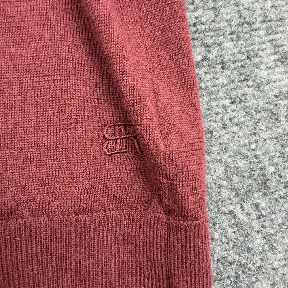 Banana Republic Sweater Mens XL Burgundy Merino Wool Crewneck Classic Casual
